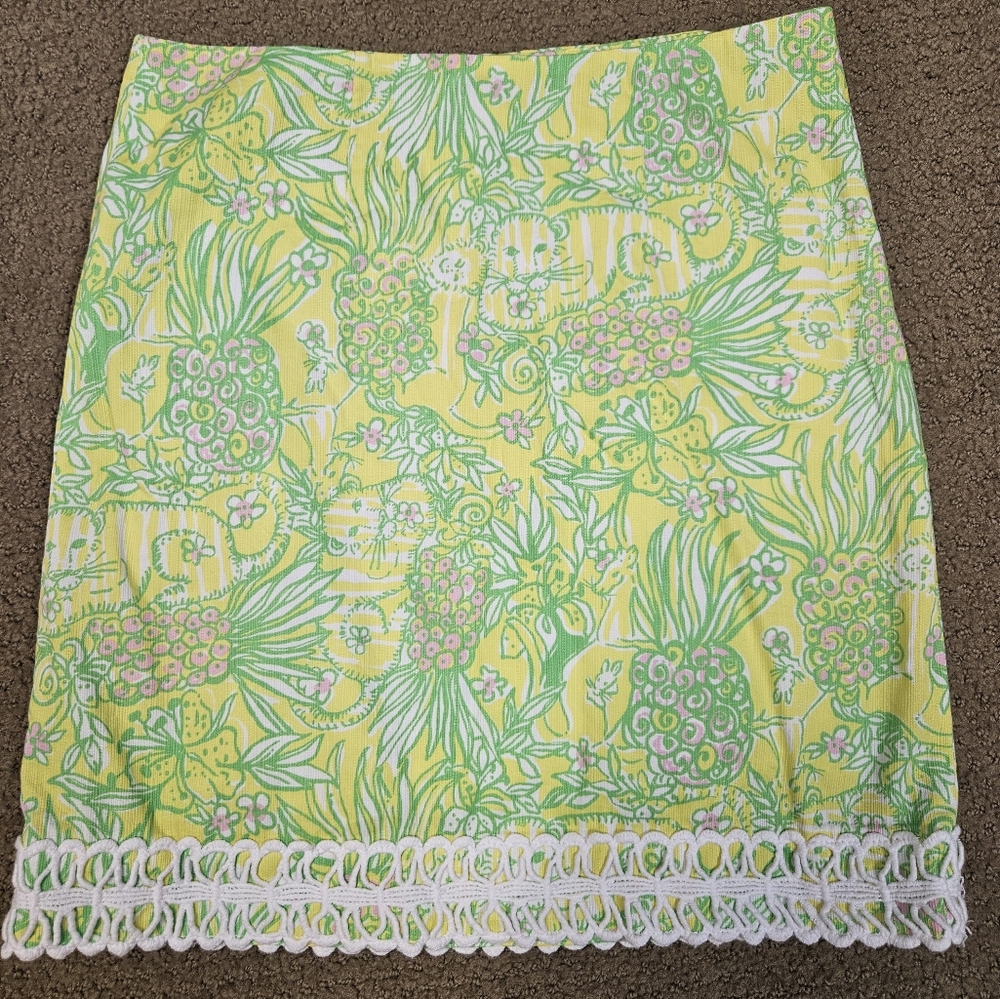 Lilly Pulitzer Crazy Cat House Size 0 Skirt